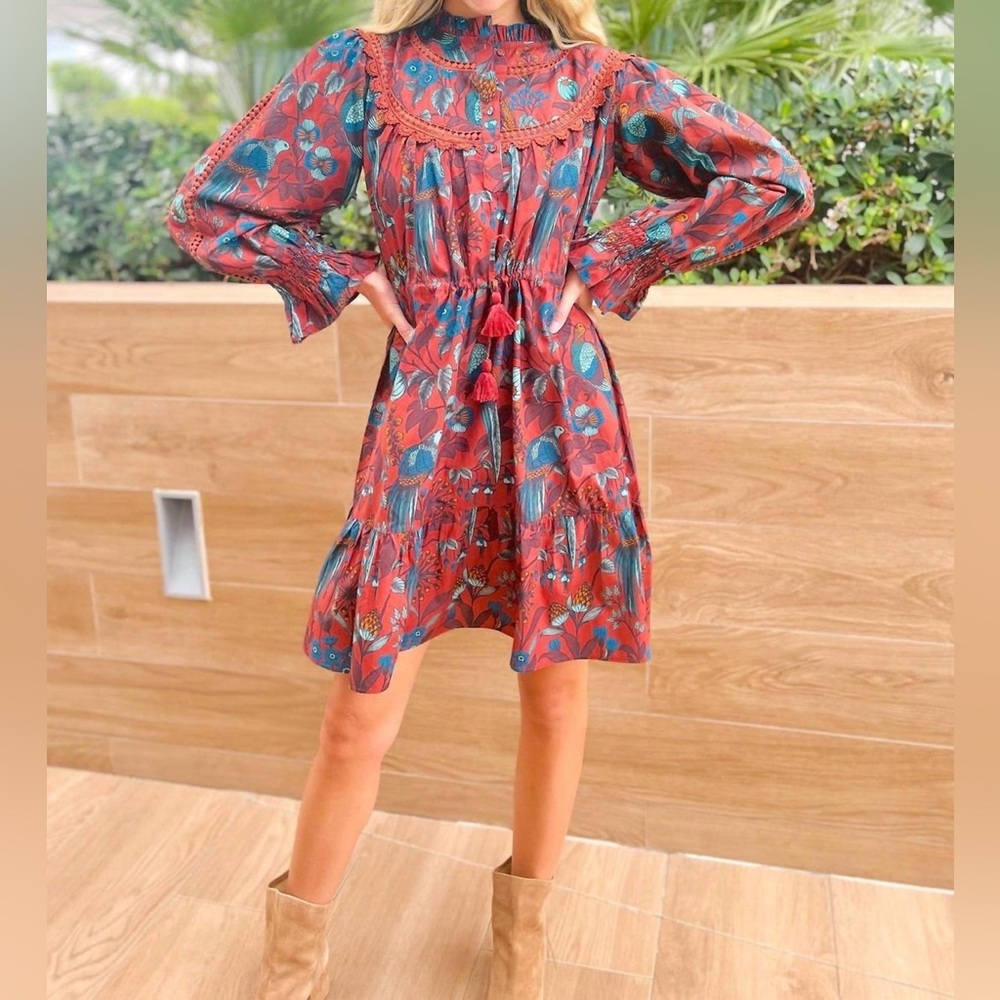 Islapayal | York Mini Dress in Rust